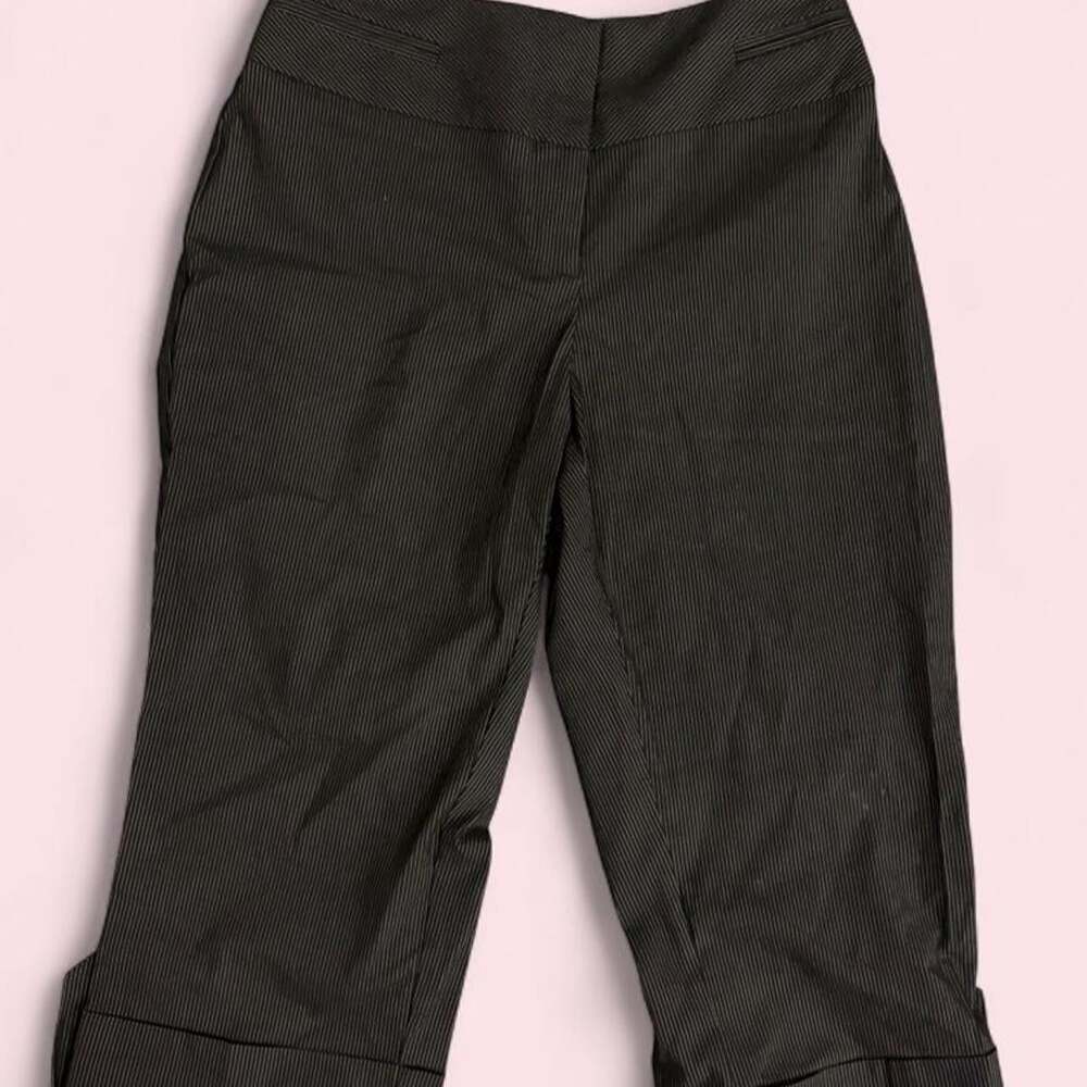 Women's Black and White Tailored-trousers